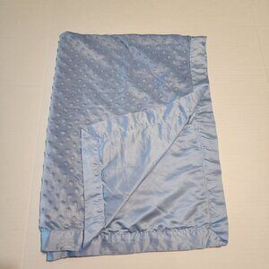 Baby Starters blanket blue minky dot / silky satin baby boy nursery